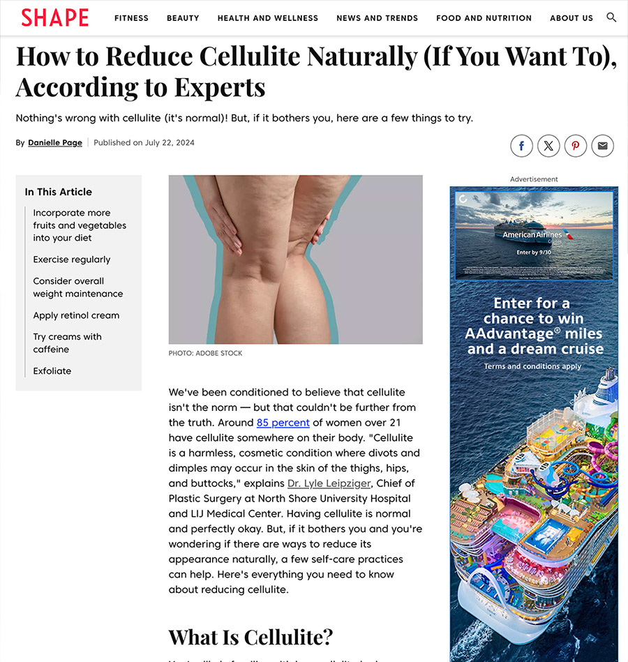 Shape cellulite article image